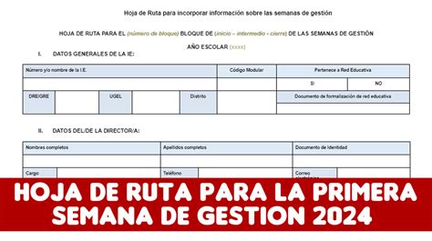 Hoja De Ruta Para La Primera Semana De Gestión 2024 El Profe Virtual