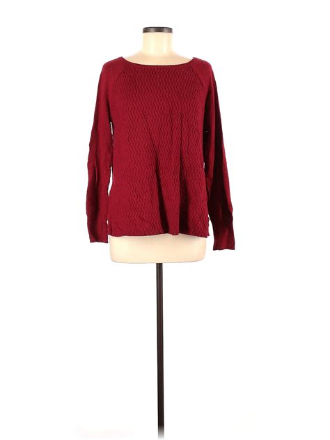 Ann Taylor Loft Red Pullover Sweater Size M 78 Off Thredup