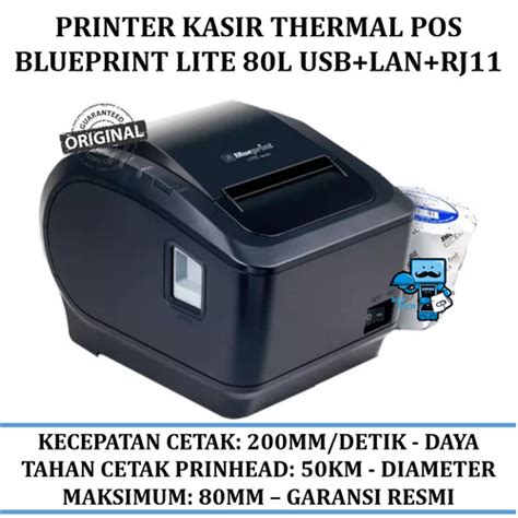 Jual Printer Kasir Thermal Pos Blueprint Lite 80l Usb Lan Rj11