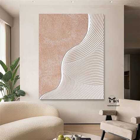 Large Abstract Painting 3d Texture Painting Terracotta Acrylic Painting