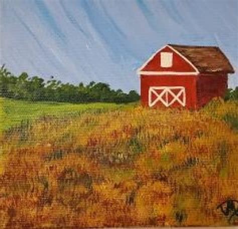 Red Barn Oil Painting By Marilyn Domilski | absolutearts.com