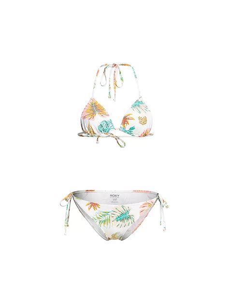 ROXY Damen Bikini Into The Sun Tiki Triangle Weiss