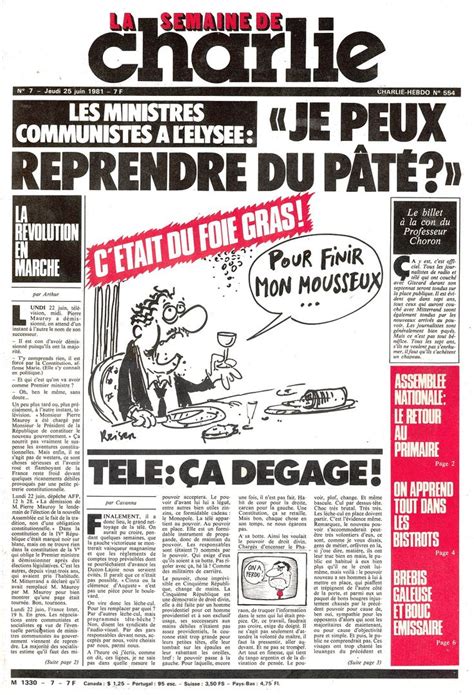 La Semaine De Charlie N Charlie Hebdo N Jeudi Juin