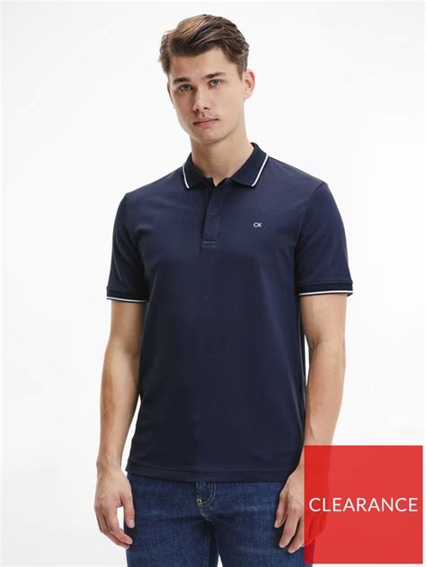 Calvin Klein Stretch Pique Tipping Slim Fit Polo Shirt Uk