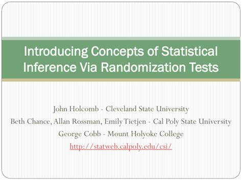 Introducing Concepts Of Statistical Inference Via