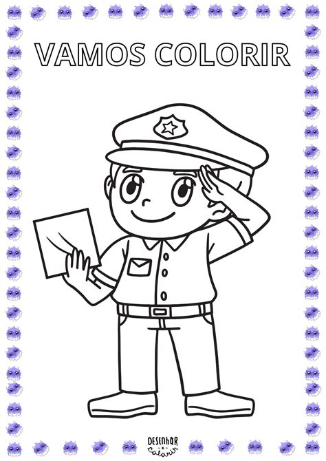 Desenho De Policial Para Desenhar - 7