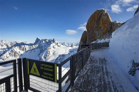 Aiguille Du Midi In Chamonix Alps Editorial Image Image Of Needle