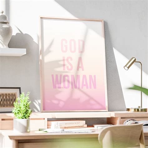 God is a Woman Ariana Grande Lyrics Poster, Home Decor, Wall Art, Gift ...