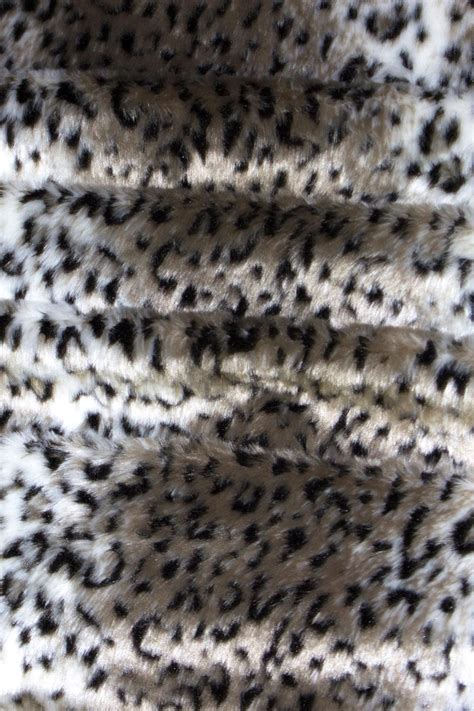 Faux Fur Snow Leopard Grey Black The Fabric Mill