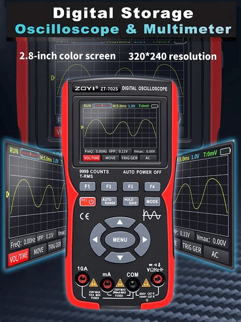 ZOYI Zoyi 9999 Counts Digital Professional Oscilloscope Multimeter 48m