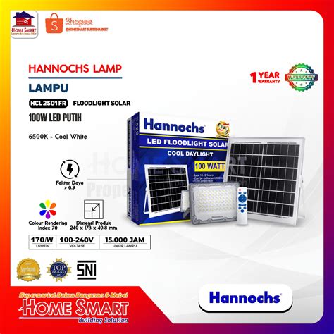 Jual Hannochs Floodlight Led Solar Cell W Lampu Sorot Panel Surya