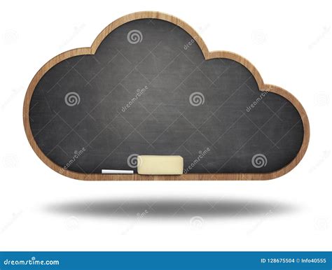 Blank Cloud Shape Black Blackboard Stock Photo Image Of Billboard