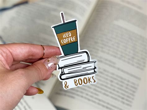 Iced Coffee And Books Bookish Stickers I Love Books Sticker Etsy Artofit