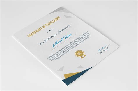 PSD Certificate Template on Behance