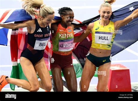 Georgia Bell Of Great Britain Faith Kipyegon Of Kenya And Jessica Hull