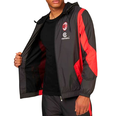 Chaqueta Puma Ac Milan Pre Match Black Red F Tbol Emotion