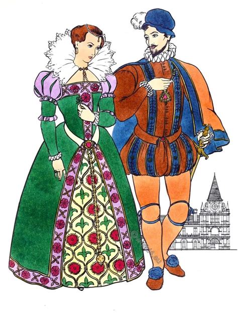 Typical And Splendid Examples Of Elizabethan Clothing In The 16th Century Elizabethan