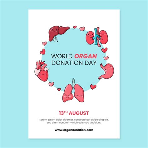 Free Vector Hand Drawn Illustration For World Organ Donation Day