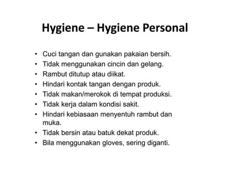 Hygiene Dan Sanitasi Depot Air Minum Isi Ulang Ppt