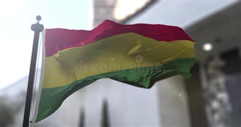 Bolivia National Flag Bolivian Country Waving Flag Stock Illustration