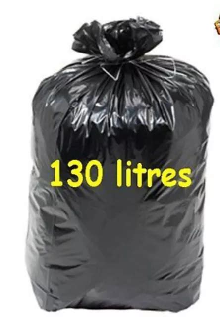 SAC POUBELLE130 LITRES LOT DE 20 SACS Poubelles Ultra Résistant EUR 8