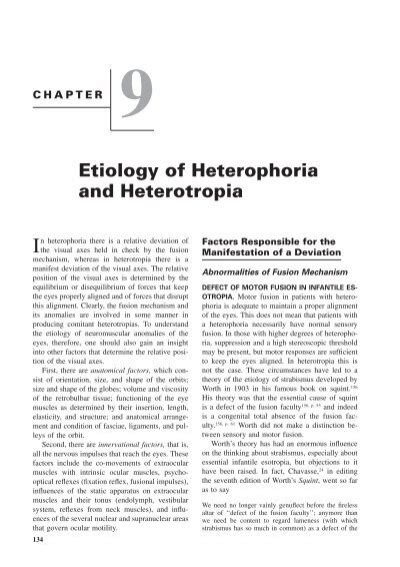 Chapter 9: Etiology of Heterophoria and Heterotropia