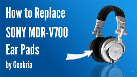 How To Replace Sony Mdr V700 Headphones Ear Pads Cushions Youtube