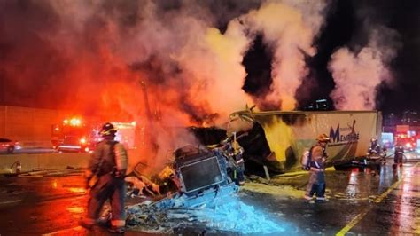 Truck Operator Charged With Careless Driving After Fiery Crash Snarls