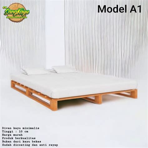 Jual Tempat Tidur Kayu Minimalis Dipan Divan Alas Matras Kasur Spring