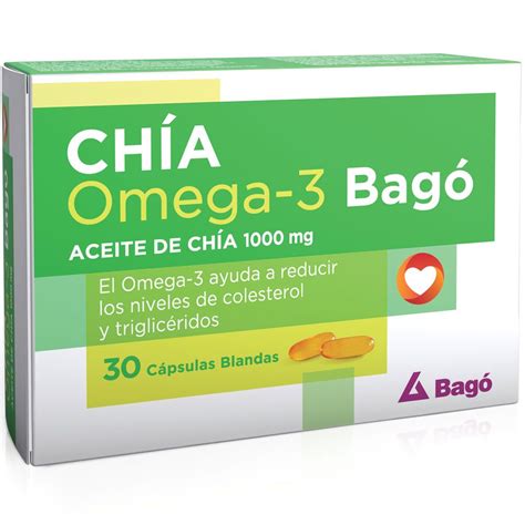 Chía Omega 3 Bagó Aceite De Chía 1000mg Consumo Inmediato