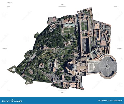 Vatican Shape On White High Res Satellite Stock Illustration