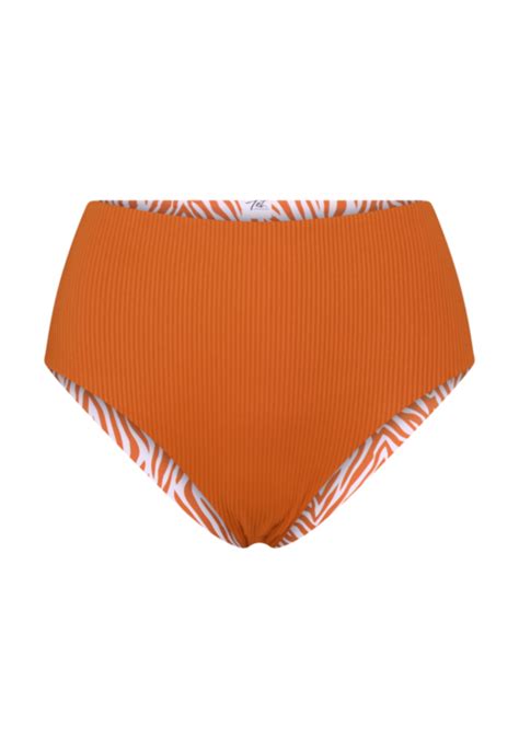 Palau Orange Zebra Bikini Bottom Reversible Tet Responsible Wear