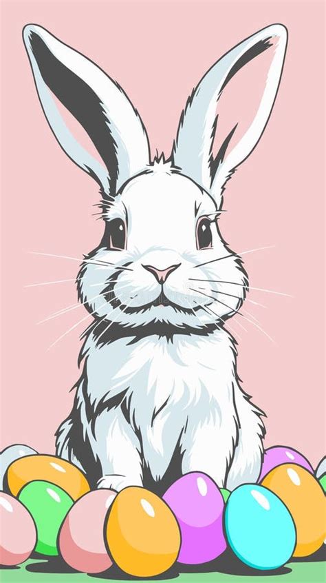 The Easter Bunny. Pastel Colors. Vector Illustration Stock Vector ...