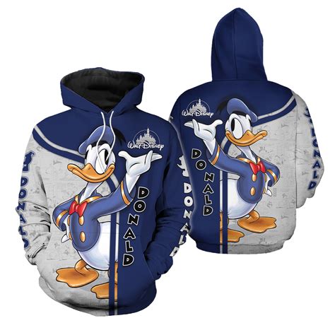 Personalized Donald Duck Pullover Hoodie Donald Duck Shirt Custom