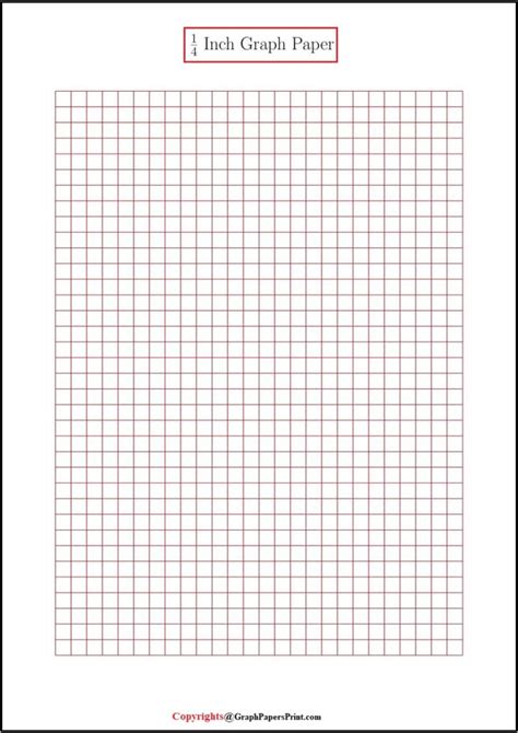 1 4 Inch Printable Graph Paper