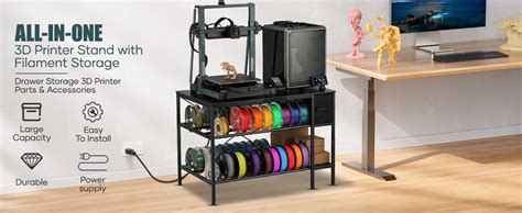 Amazon.com: 3D Printer Table with Filaments Storage - 3D Printer Stand ...