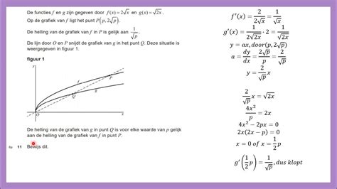 Examentraining Vwo Wiskunde B 2021 2 Twee Wortelgrafieken Youtube