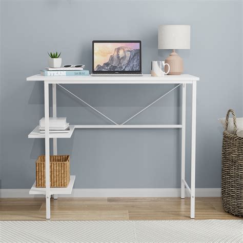 Mainstays Pierce 30 inch Tall Storage Desk, White - Walmart Business ...