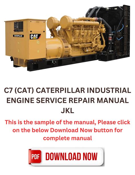 C7 Cat Caterpillar Industrial Engine Service Repair Manual Jkl By Heavy Equipment Manuals