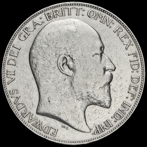 Edward Vii Silver Crown Gf Avf