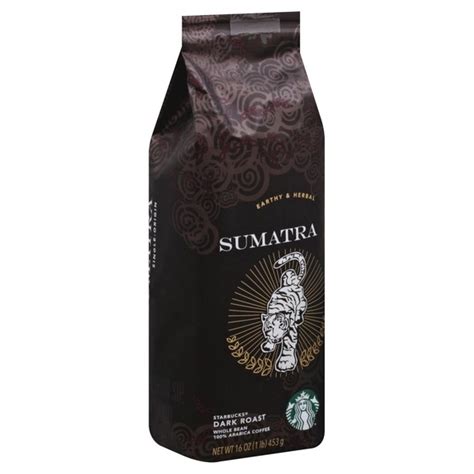 Starbucks Coffee, 100% Arabica, Whole Bean, Dark Roast, Sumatra (16 oz ...