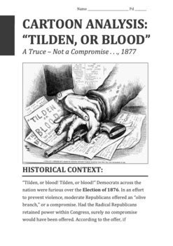 Tilden, or Blood! Cartoon Analysis: Election of 1876 and Compromise of 1877