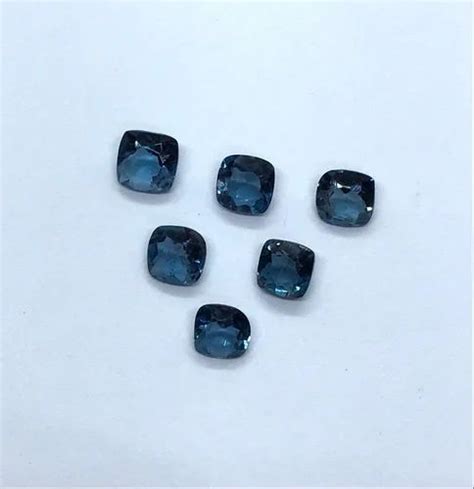 Natural London Blue Topaz Cushion Cut Gemstone At Rs Piece