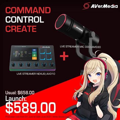 偉大な Avermedia Live Streamer Mic 330 Am330 Mx