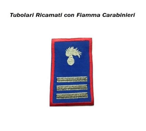 Gradi Tubolari Estivi Carabinieri Ricamati Con Fiamma New Maresciallo