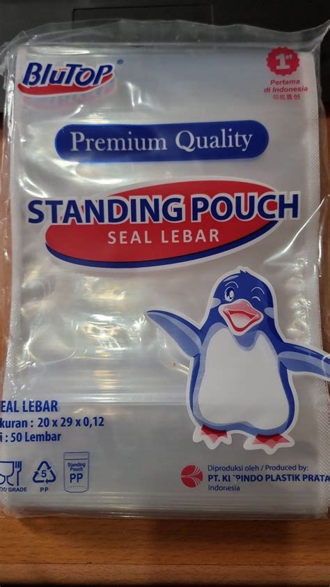 Plastik Standing Pouch 20x29 Seal Lebar Plastik Klip Snack Berdiri Isi