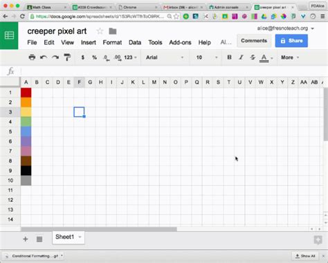 How To Make Pixel Art In Google Sheets For Math UDWIU