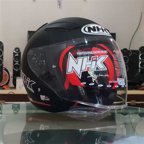 Nhk R Double Visor Helmet In Matte Black Motorcycles Motorcycle