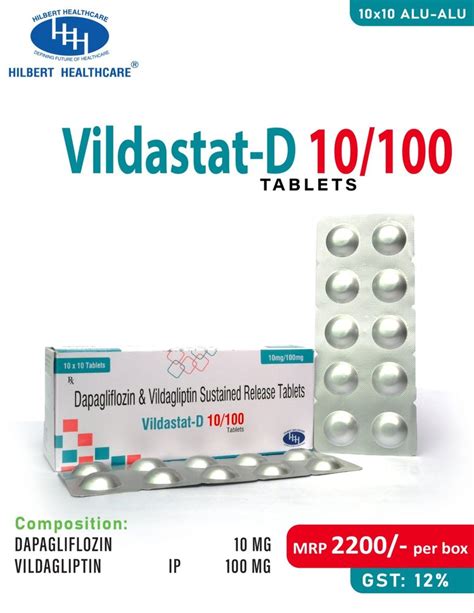 Dapagliflozin 10mg Vildagliptin 100mg Sustained Release Tablets