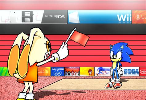 Sonic Artwork: "Foul. Too bad." - Cream (Mario & Sonic at the Olympic ...